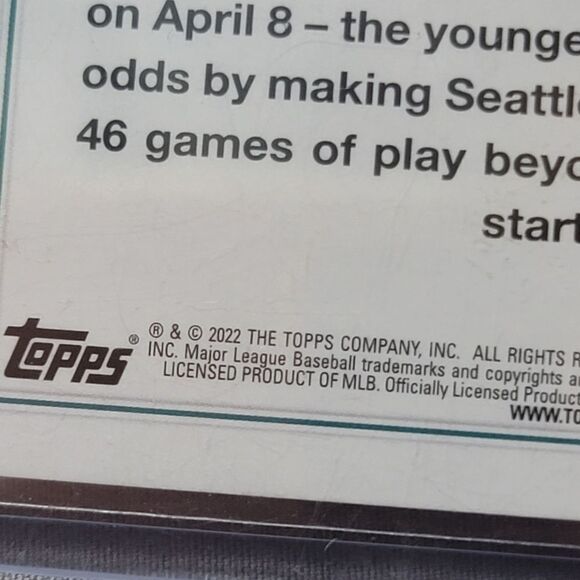 Seatle Mariners Julio Rodriguez 2022 Topps Update series rookie card RC #US97 - Picture 6 of 8